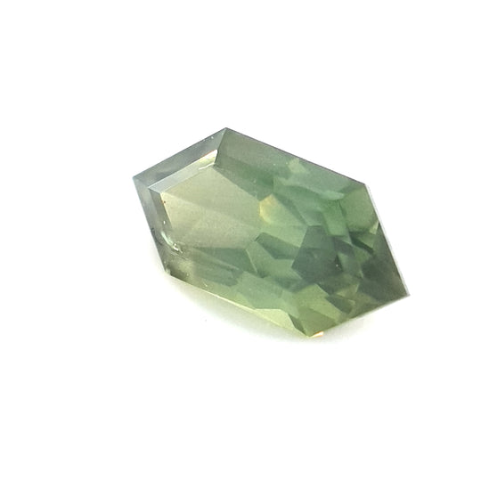 0.93ct Australian Sapphire, Green, Teal - Hexagon