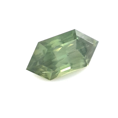 0.93ct Australian Sapphire, Green, Teal - Hexagon