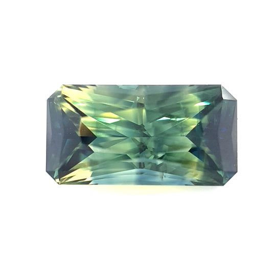 2.94ct Australian Sapphire, Parti, Teal, Blue, Yellow, Green - Radiant