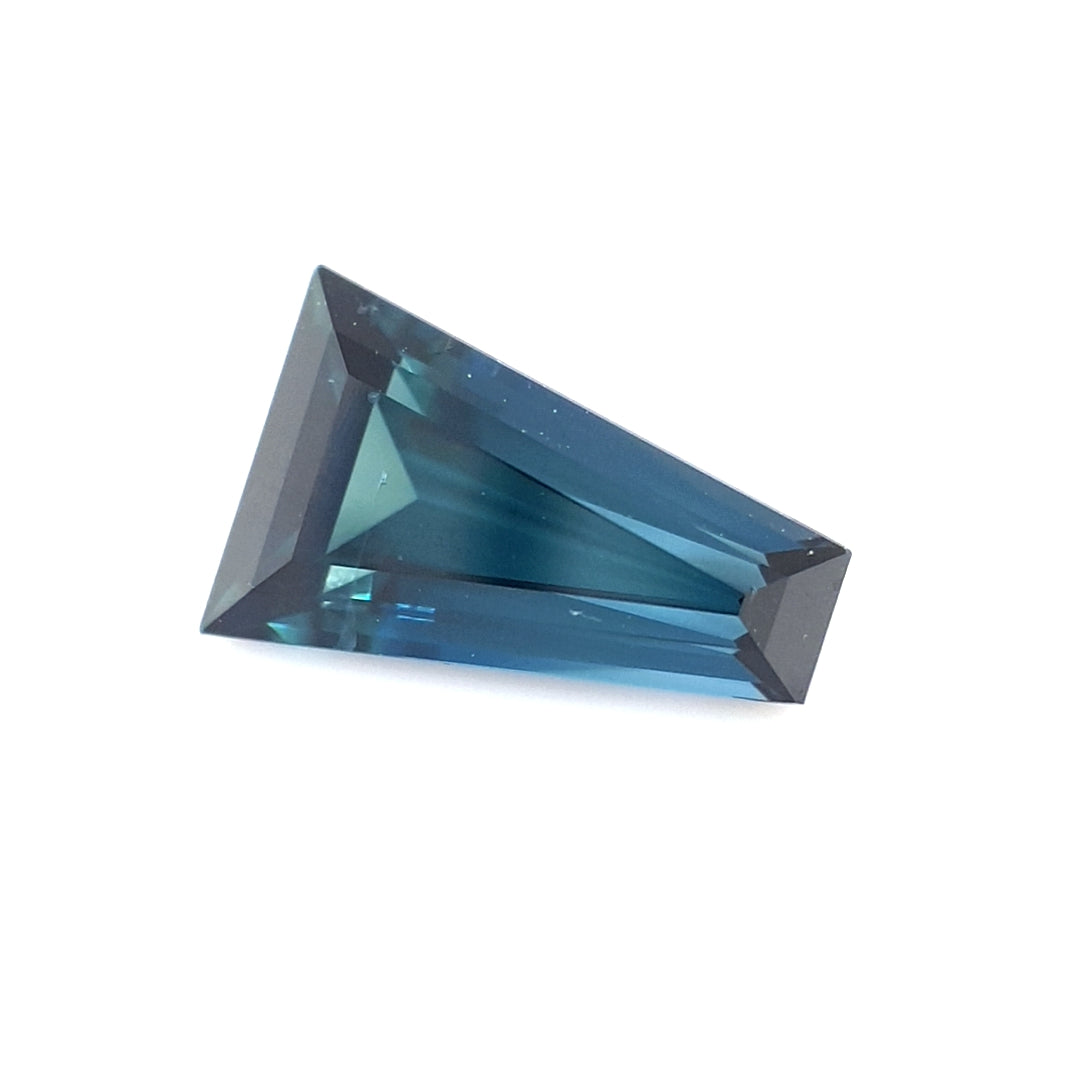 1.75ct Australian Sapphire, Blue, Teal - Tapered Baguette