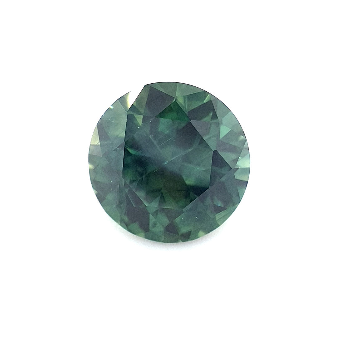 1.57ct Australian Sapphire, Parti, Teal, Green, Blue - Round