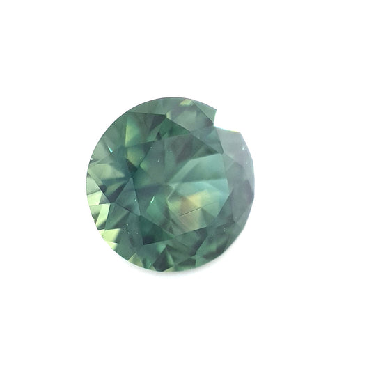 1.57ct Australian Sapphire, Parti, Teal, Green, Blue - Round