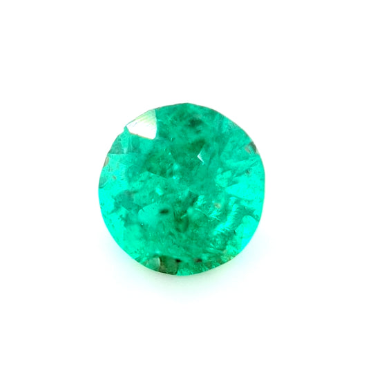 0.96ct Columbian Emerald, Green - Round