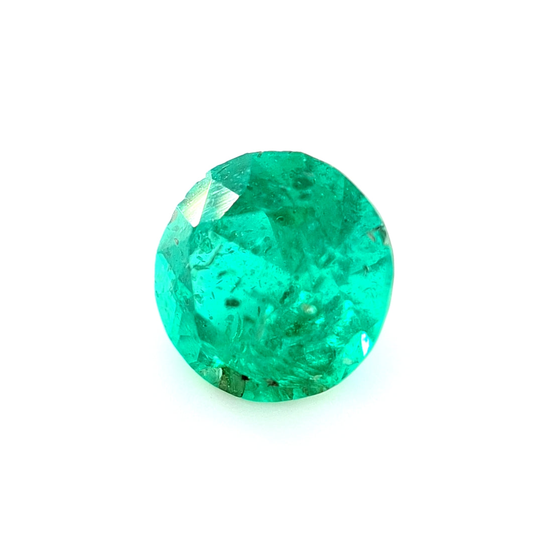 0.96ct Columbian Emerald, Green - Round