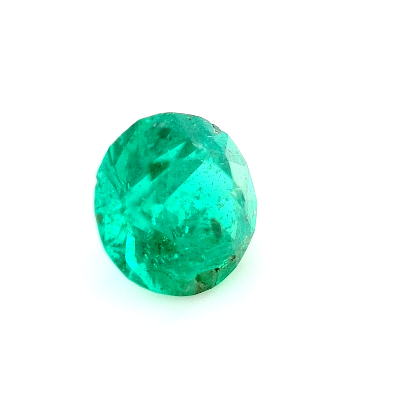 0.96ct Columbian Emerald, Green - Round