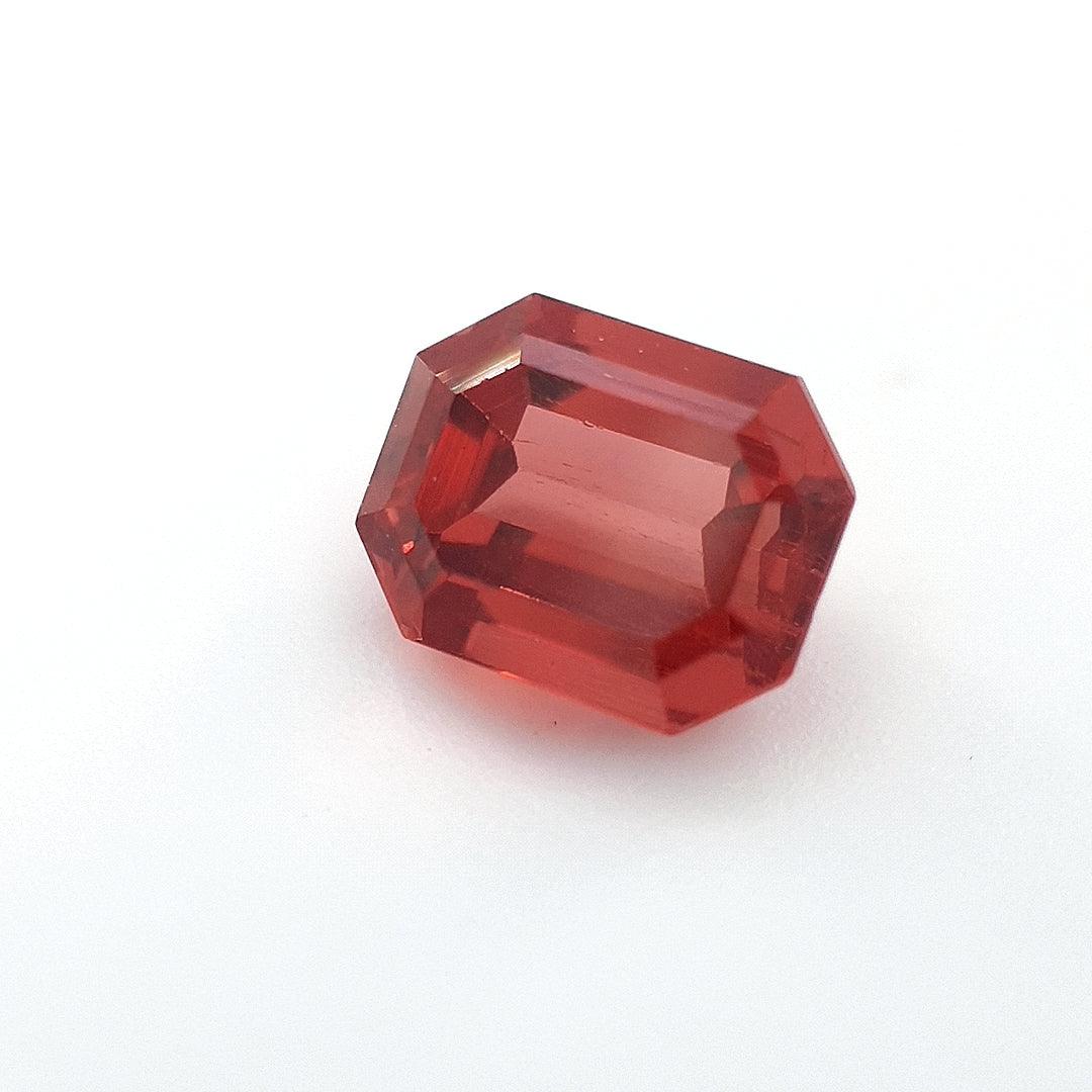 1.44ct Ceylon Padparadscha Sapphire Sunset, Orange, Pink  - Emerald cut