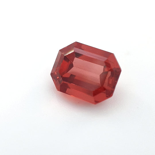 1.44ct Ceylon Padparadscha Sapphire Sunset, Orange, Pink  - Emerald cut