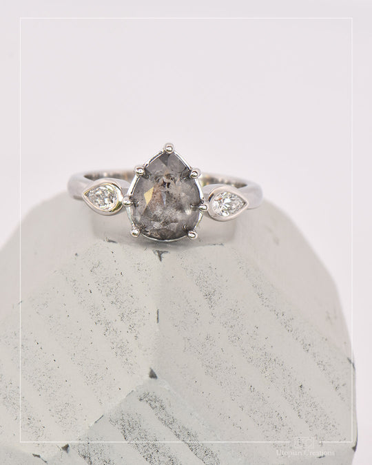 Nisha - 2ct Salt and Pepper Diamond