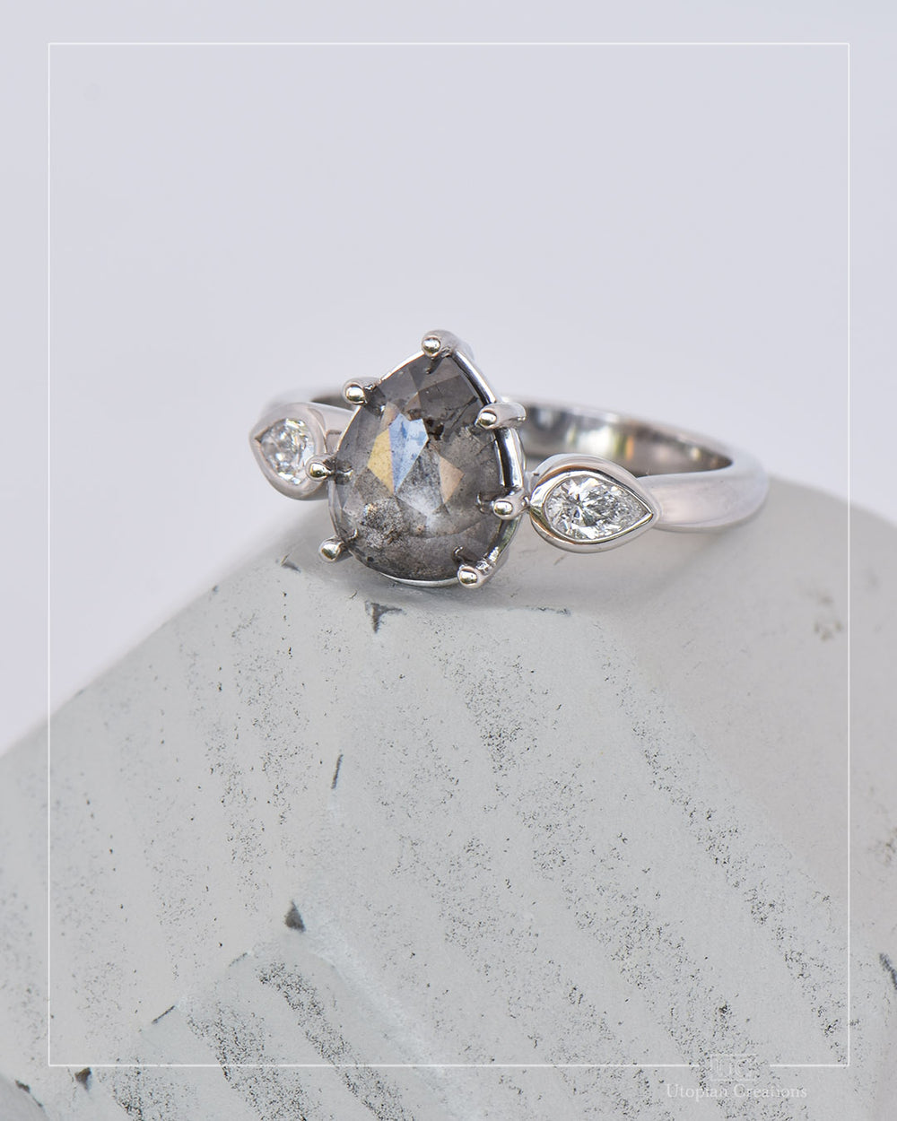 Nisha - 2ct Salt and Pepper Diamond