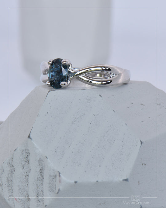 Jasmine Solitaire - Australian Blue Sapphire - Oval