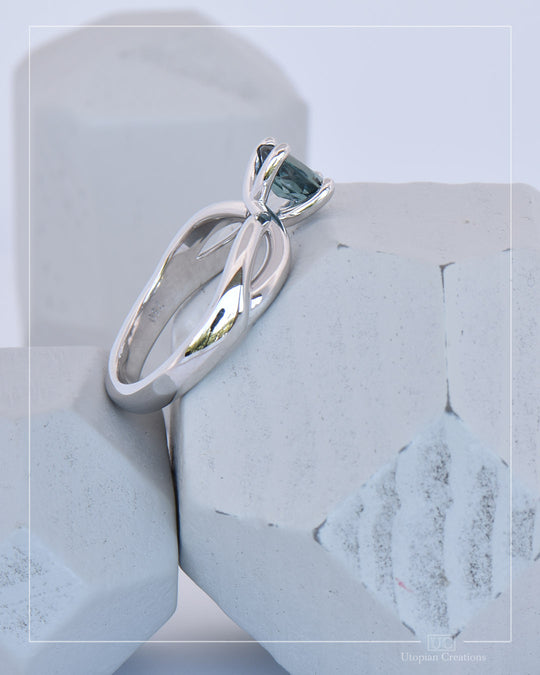 Jasmine Solitaire - Australian Blue Sapphire - Oval