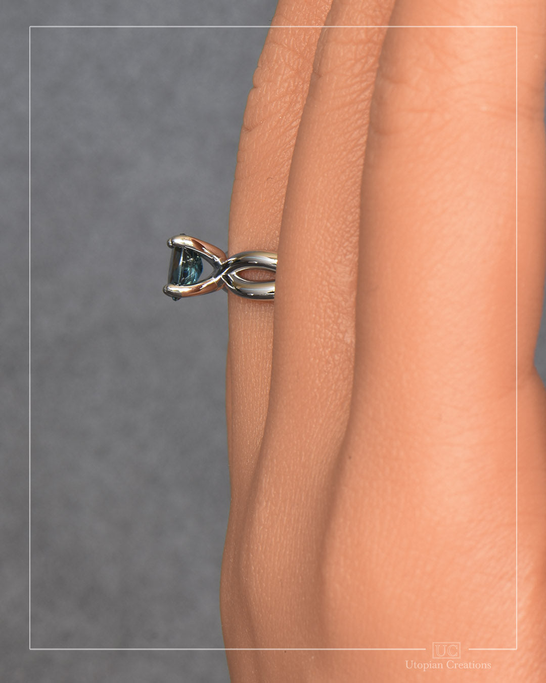 Jasmine Solitaire - Australian Blue Sapphire - Oval