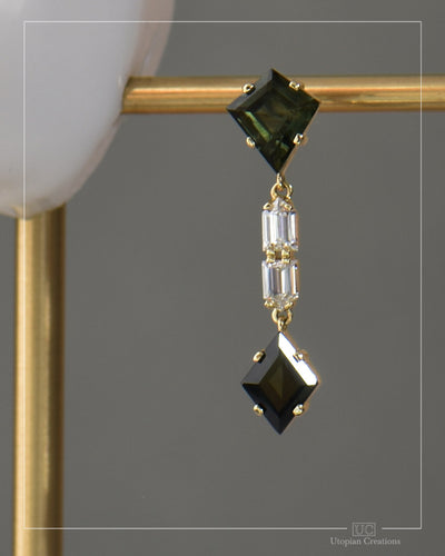 Nova earrings - Australian Sapphires and Lab diamonds
