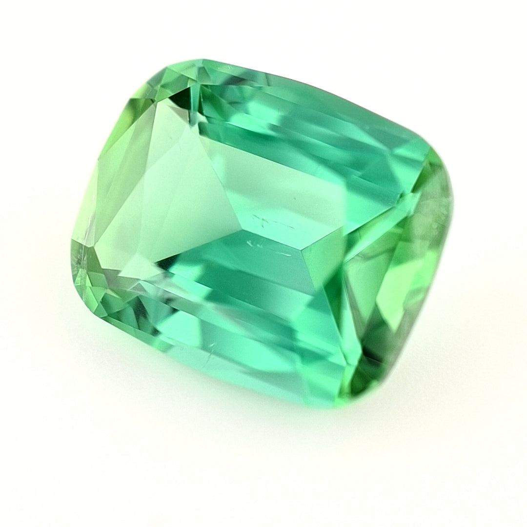 5.76ct Nigerian Tourmaline, Teal, Blue, Green - Cushion Cut