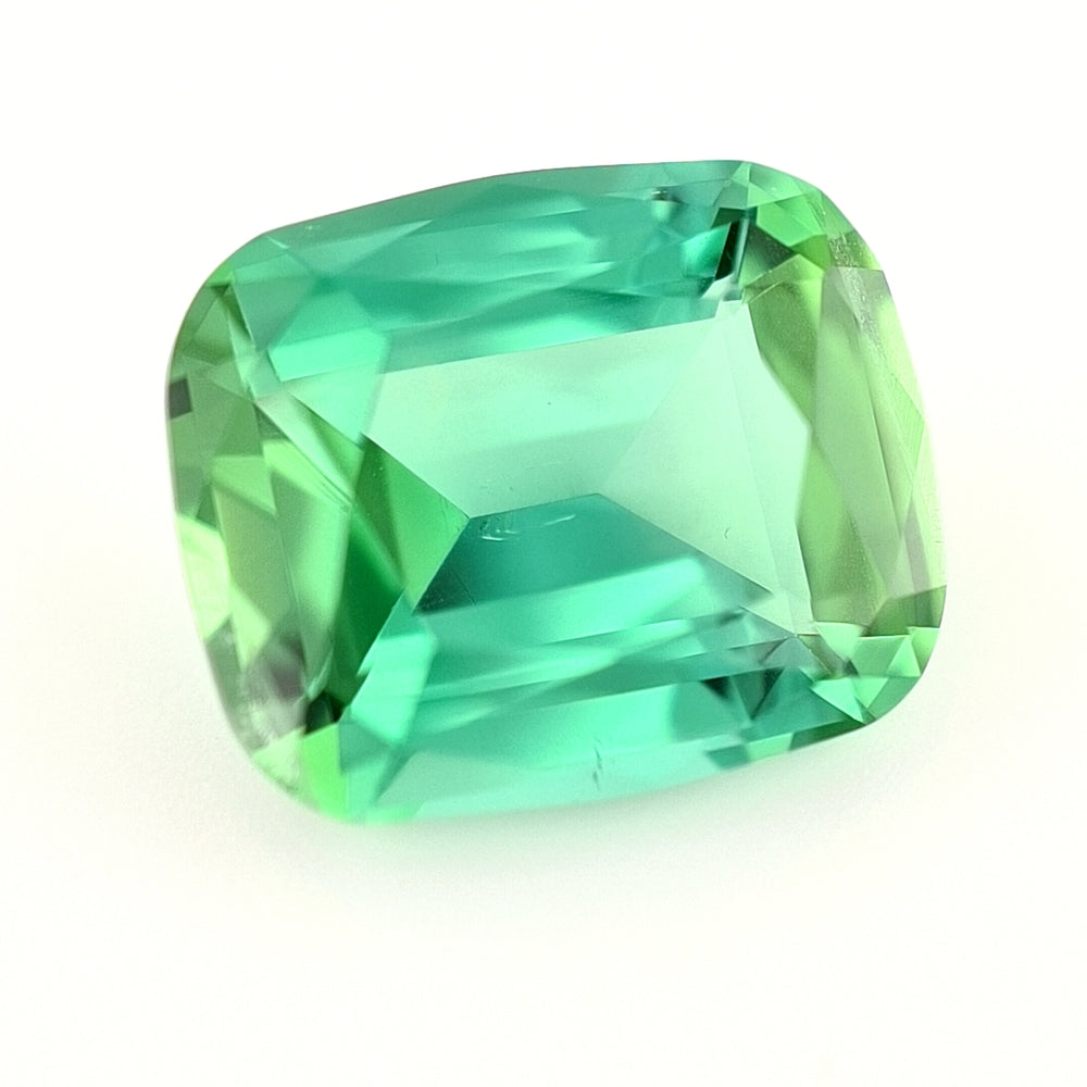 5.76ct Nigerian Tourmaline, Teal, Blue, Green - Cushion Cut