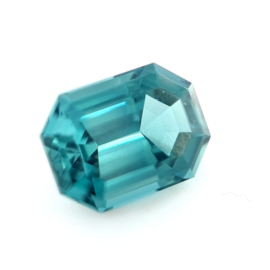 1.49ct Nigerian Tourmaline, Indicolite Blue - Emerald Cut