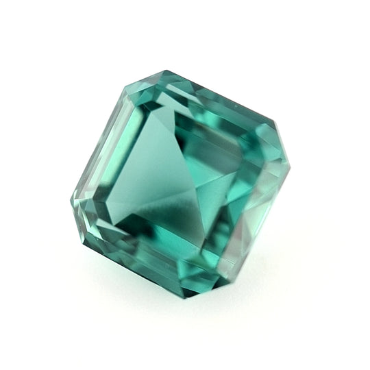 3.46ct Nigerian Tourmaline, Teal, Blue, Green - Square Emerald Cut