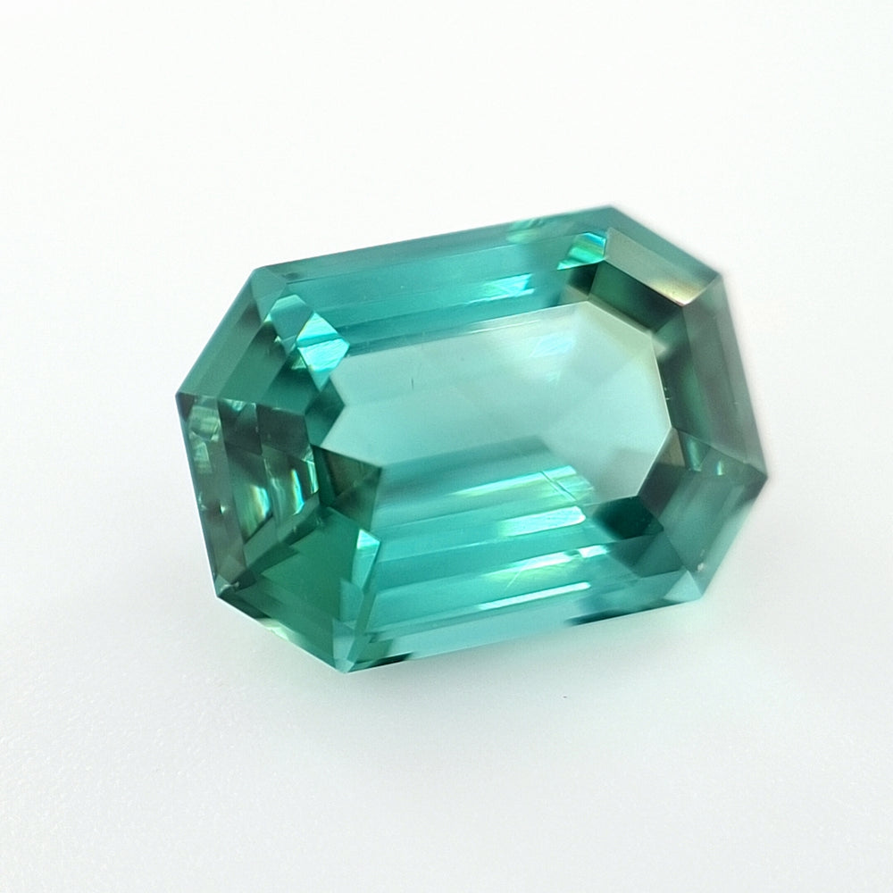 3.49ct Nigerian Tourmaline, Blue, Teal - Emerald Cut