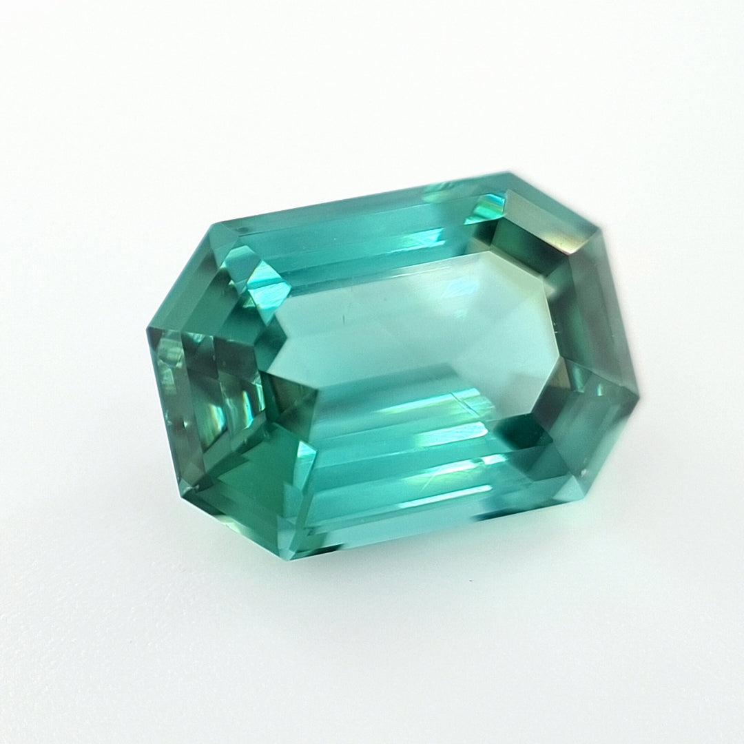 3.49ct Nigerian Tourmaline, Blue, Teal - Emerald Cut