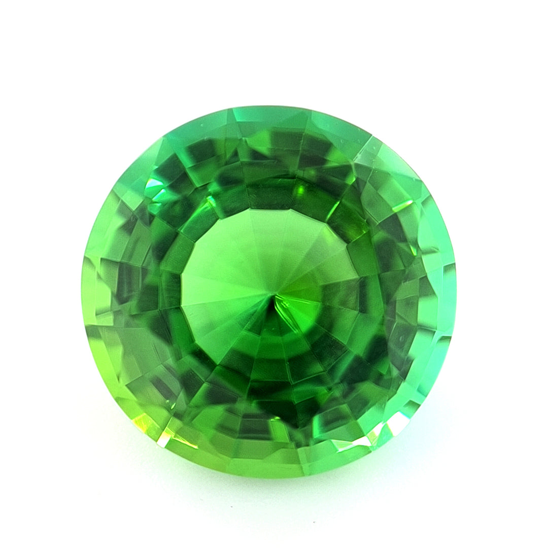 5.43ct Nigerian Tourmaline, Kelly Green - Round Cut