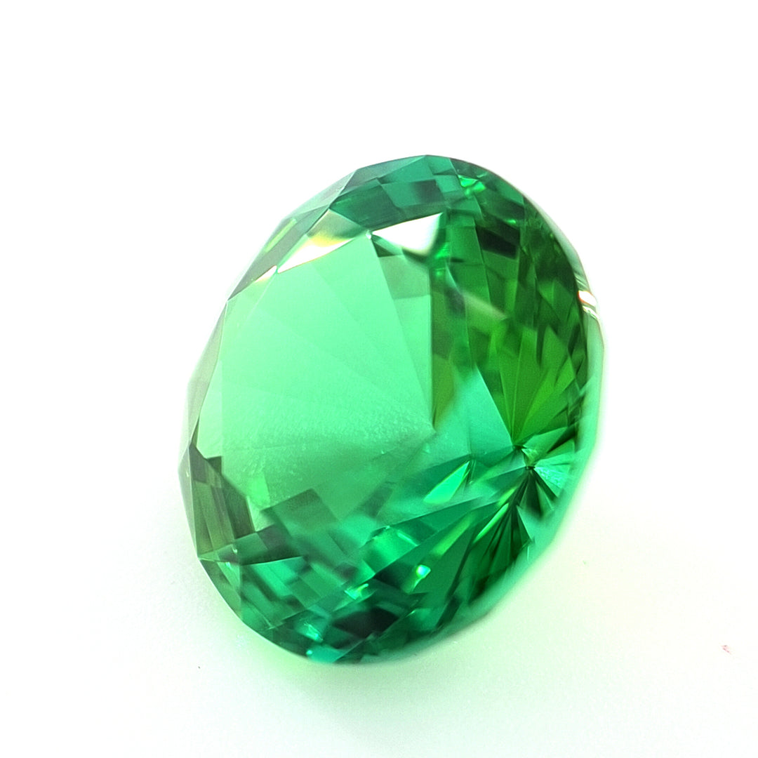 5.43ct Nigerian Tourmaline, Kelly Green - Round Cut