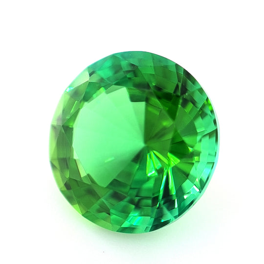 5.43ct Nigerian Tourmaline, Kelly Green - Round Cut