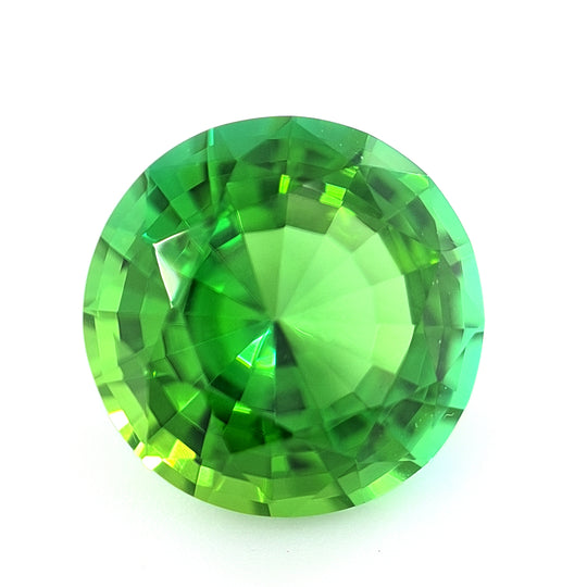 5.43ct Nigerian Tourmaline, Kelly Green - Round Cut