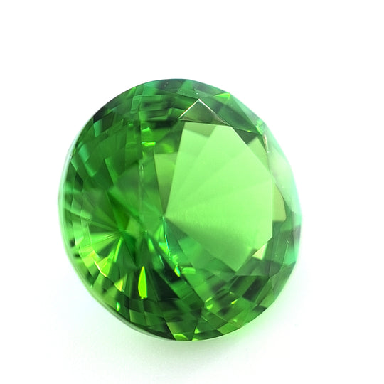 5.43ct Nigerian Tourmaline, Kelly Green - Round Cut