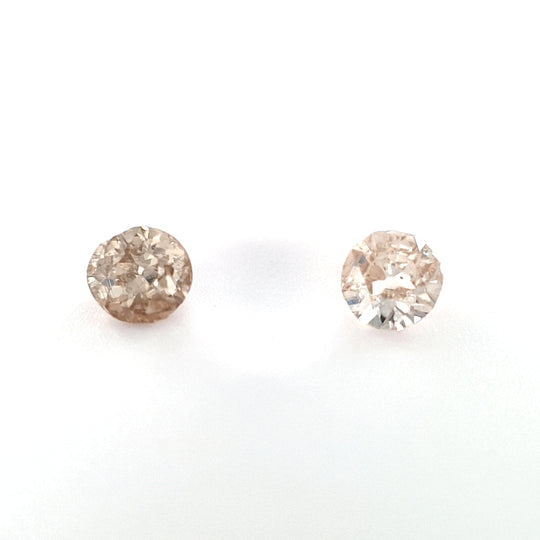 0.32ct Antique Champagne Diamond Pair - Round