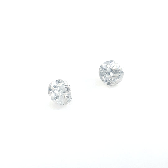 0.31ct Antique Diamond Pair - Round/Cushion