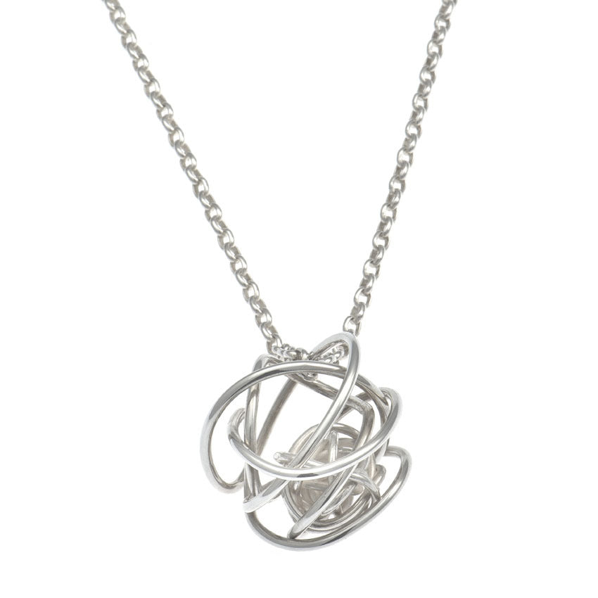 Cocoon Pendant - Sterling silver center