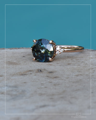 Passiflora - Australian Sapphire and Australian Diamond Ring