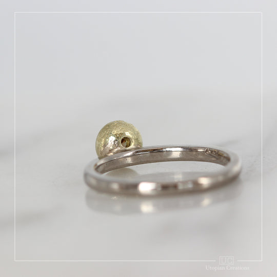 Pebble Ring, 0.14ct Australian Argyle Champagne Diamond