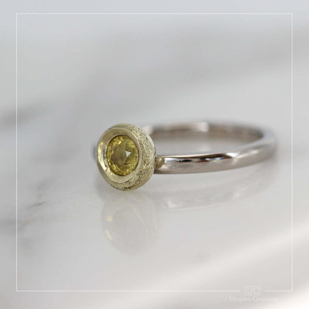 Pebble Ring & 0.52ct Australian Yellow Sapphire