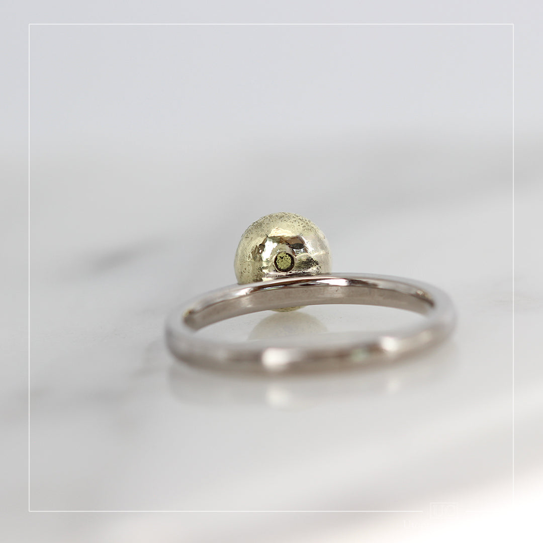 Pebble Ring &amp; 0.52ct Australian Yellow Sapphire