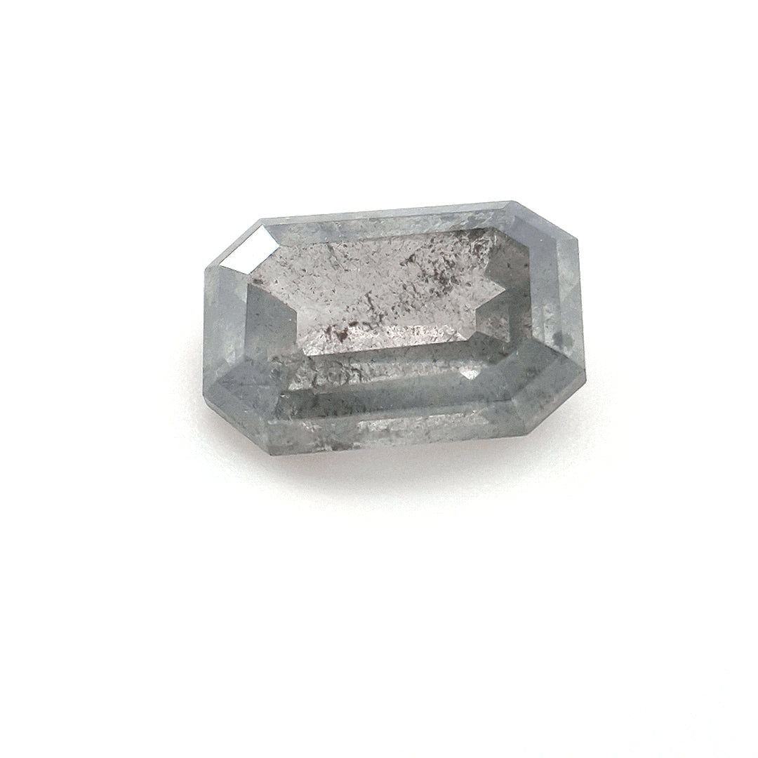 0.80ct Australian Salt and Pepper Diamond - Emerald Cut