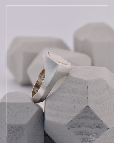 Hexagon Signet Ring - Woolly Mammoth Tusk - Ready To Wear