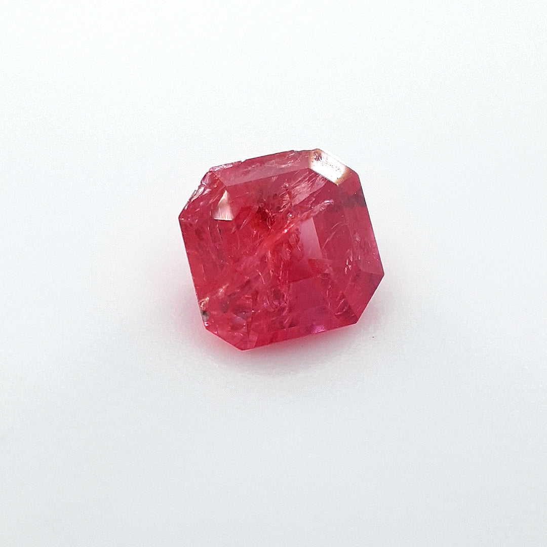 0.68ct Tanzanian Ruby - Red, Pink  - Emerald cut