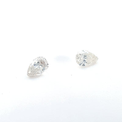 0.28ct Vintage Diamond Pair - Pear