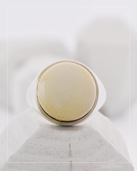 Woolly Mammoth Tusk Signet Ring