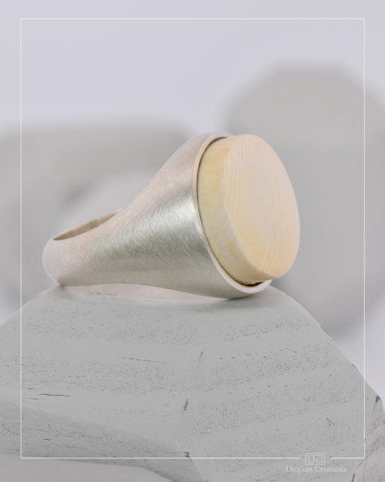 Woolly Mammoth Tusk Signet Ring