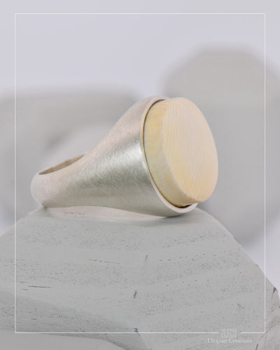 Woolly Mammoth Tusk Signet Ring - Ready To Wear