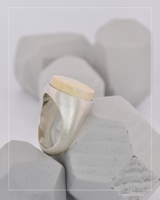 Woolly Mammoth Tusk Signet Ring