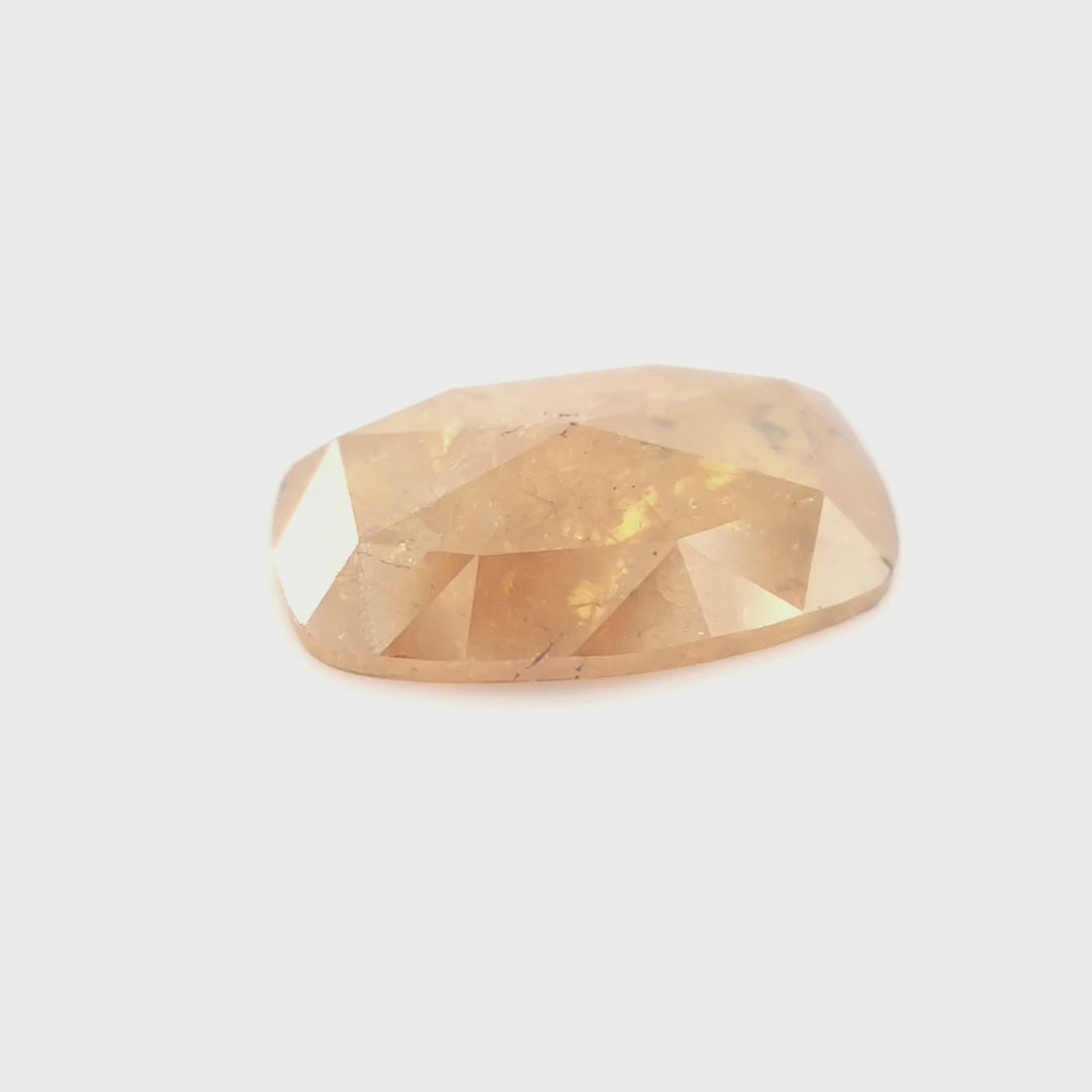 1.60ct Orange Botswana Salt and Pepper Diamond - Oval Rose Cut