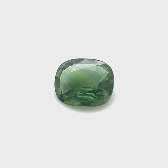 0.82ct Australian Sapphire, Green, Blue - Cushion
