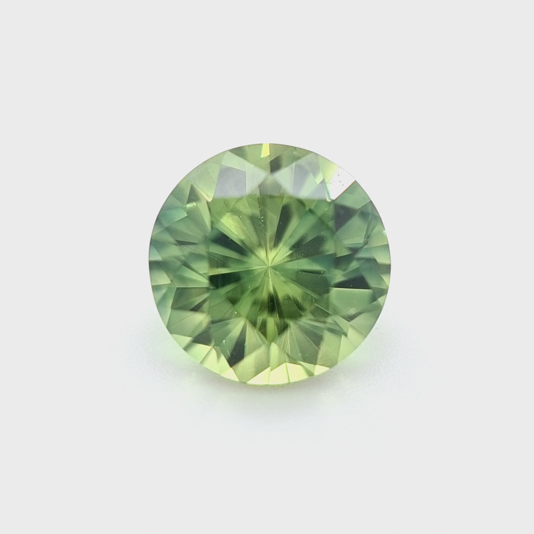 1.55ct Australian Sapphire, Wattle, Parti, Green, Yellow - Round