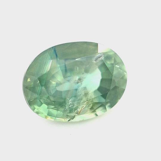 2.50ct Australian Sapphire, Parti Green, Yellow, Blue, Teal - Oval