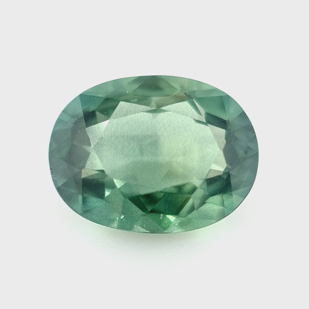 1.78ct Australian Sapphire, Teal, Green, Blue - Oval