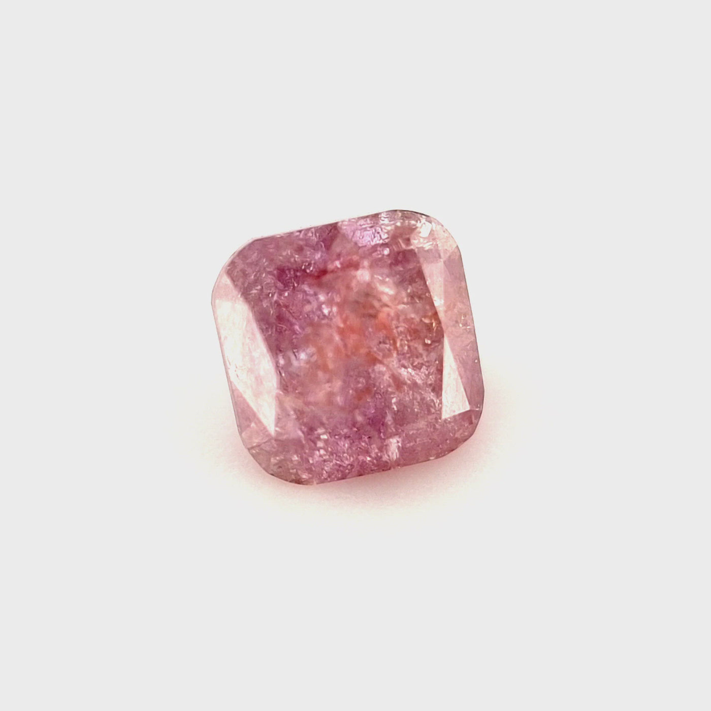 0.51ct Australian Argyle Pink Purple Snow Diamond - Cushion Cut