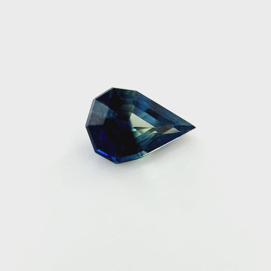 0.66ct Australian Sapphire Royal Blue, Yellow- Pear cut
